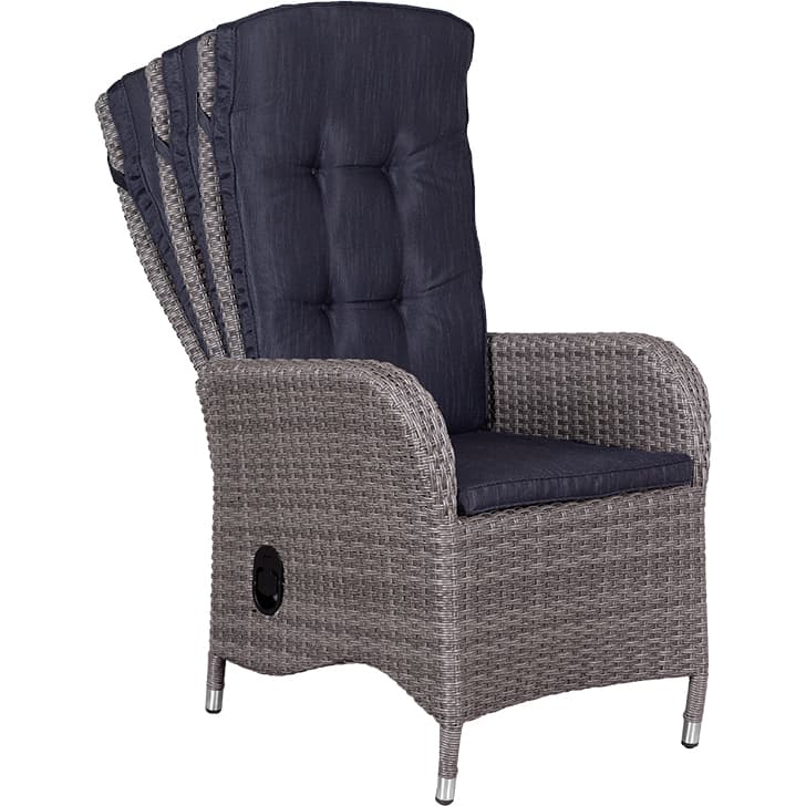 Juan Dining Relaxsessel smokey grey verstellbar