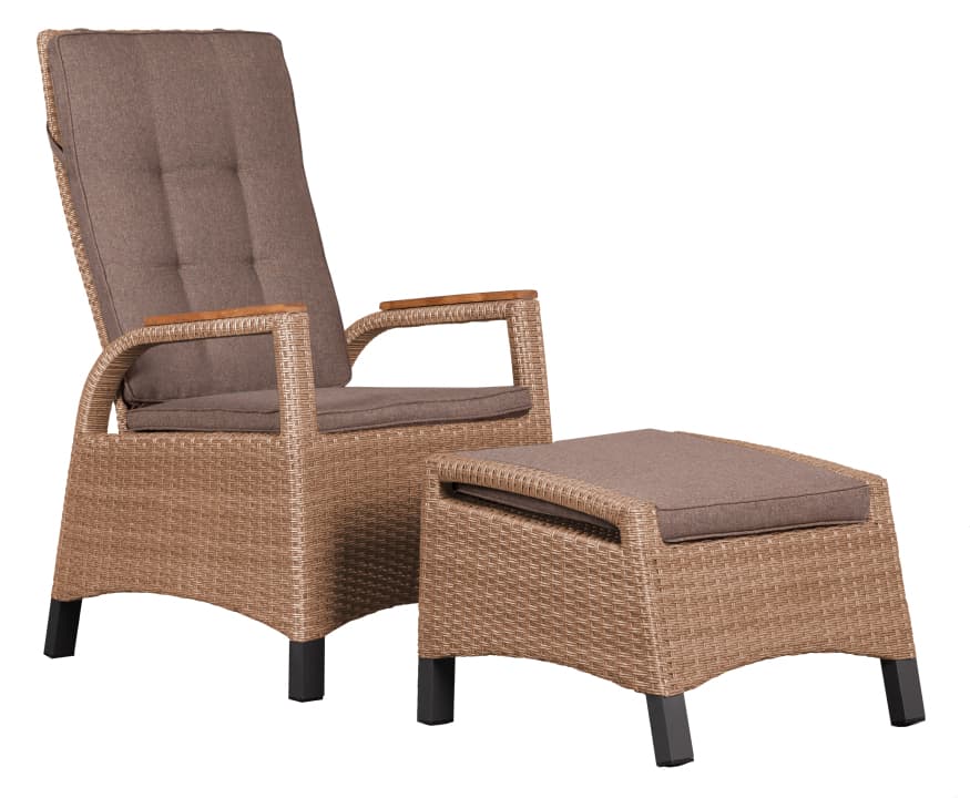 Montana Dining Relaxsessel mit Fußhocker spotted brown