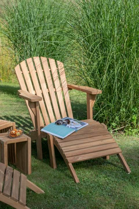 Woodie Gartenlounger mit Beistelltisch 3er Set