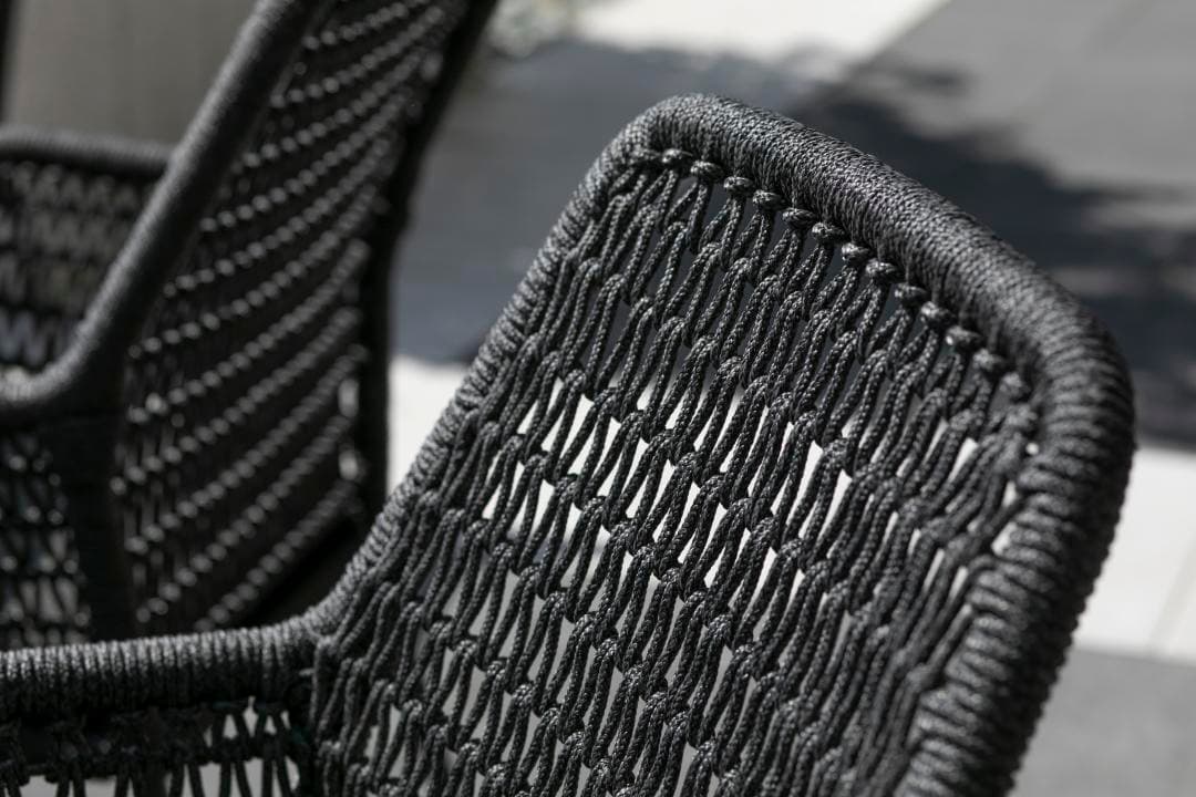 Adora Diningsessel Rope black dark grey im Detail