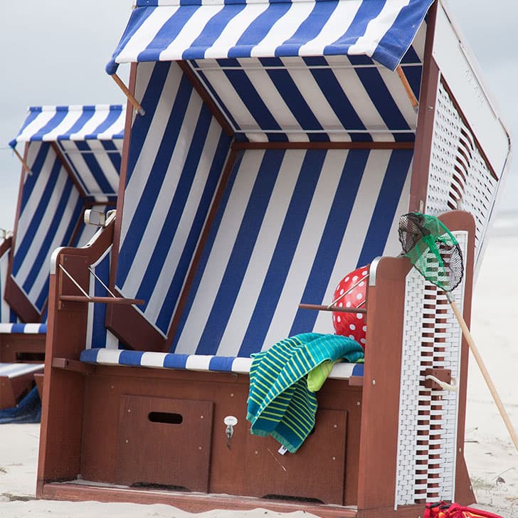 Poel Strandkorbreihe am Strand