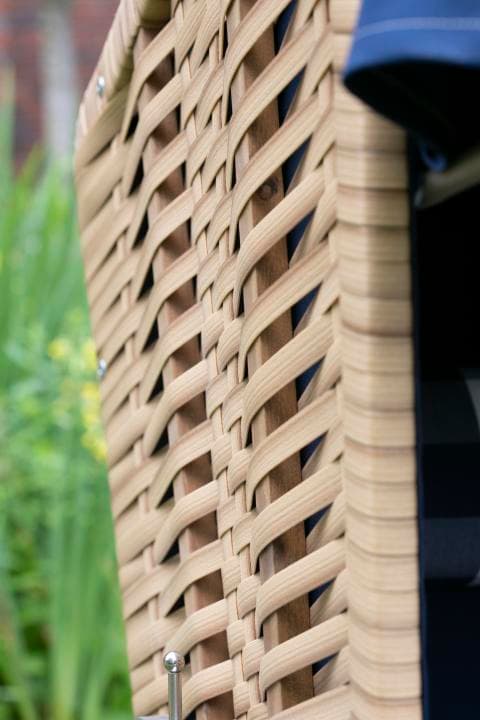 Strandkorb Trend 10 PE nature: Geflecht der Seitenwand