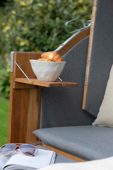 Strandkorb Trend 45 PE walnut, Detailansicht 6