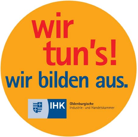 wir tun's! wir bilden aus. Siegel der Oldenburgischen IHK